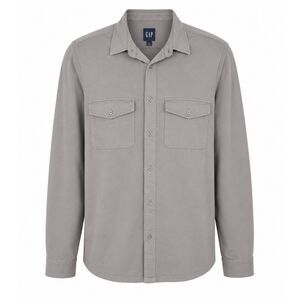GAP CASUAL SOFT MEDIUM WEIGHT STRETCH LAYERING BUTTON FRONT SHIRT